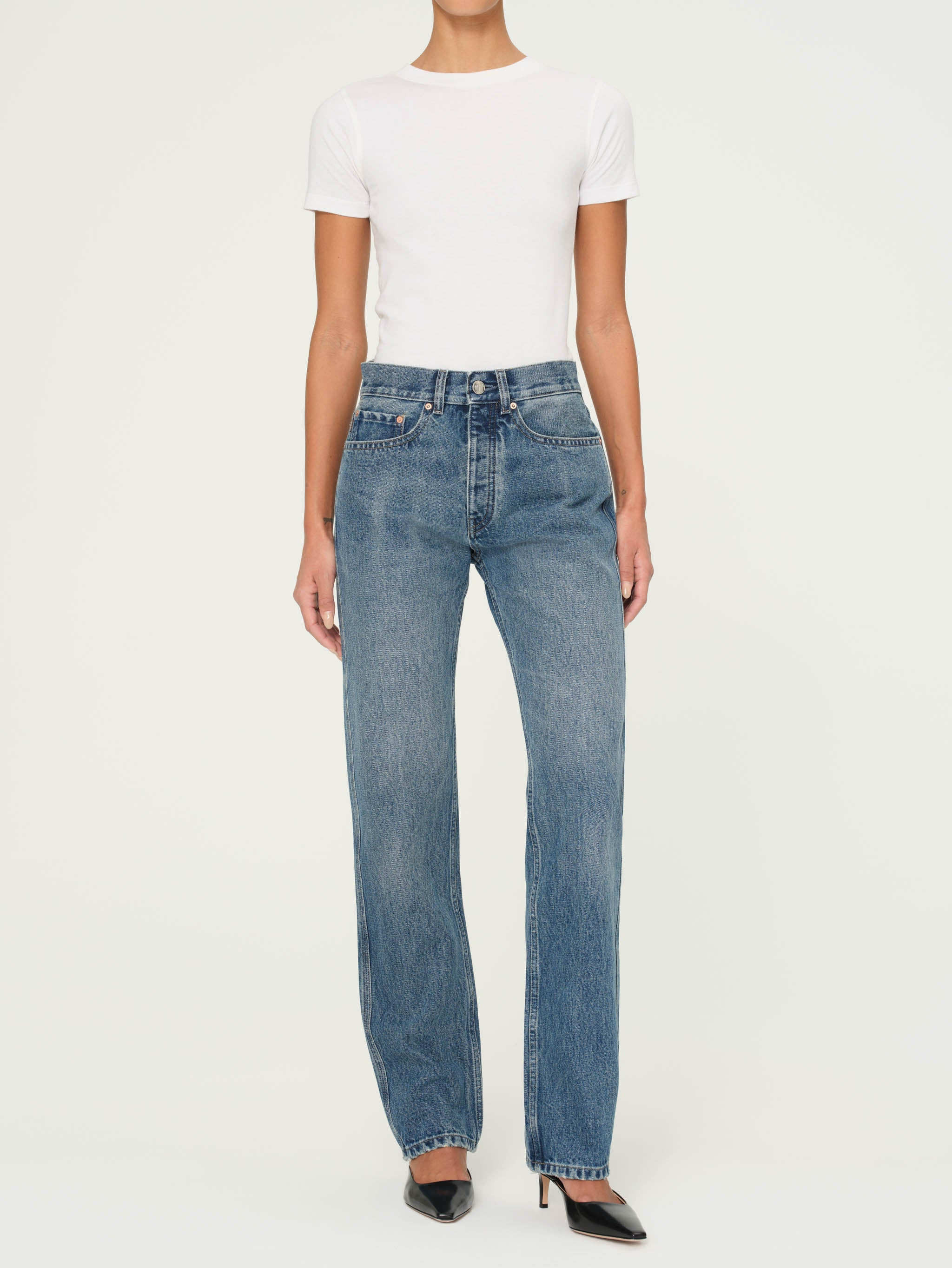 Romie Straight Mid Rise Jeans | Endless Sea | DL 1961 Women
