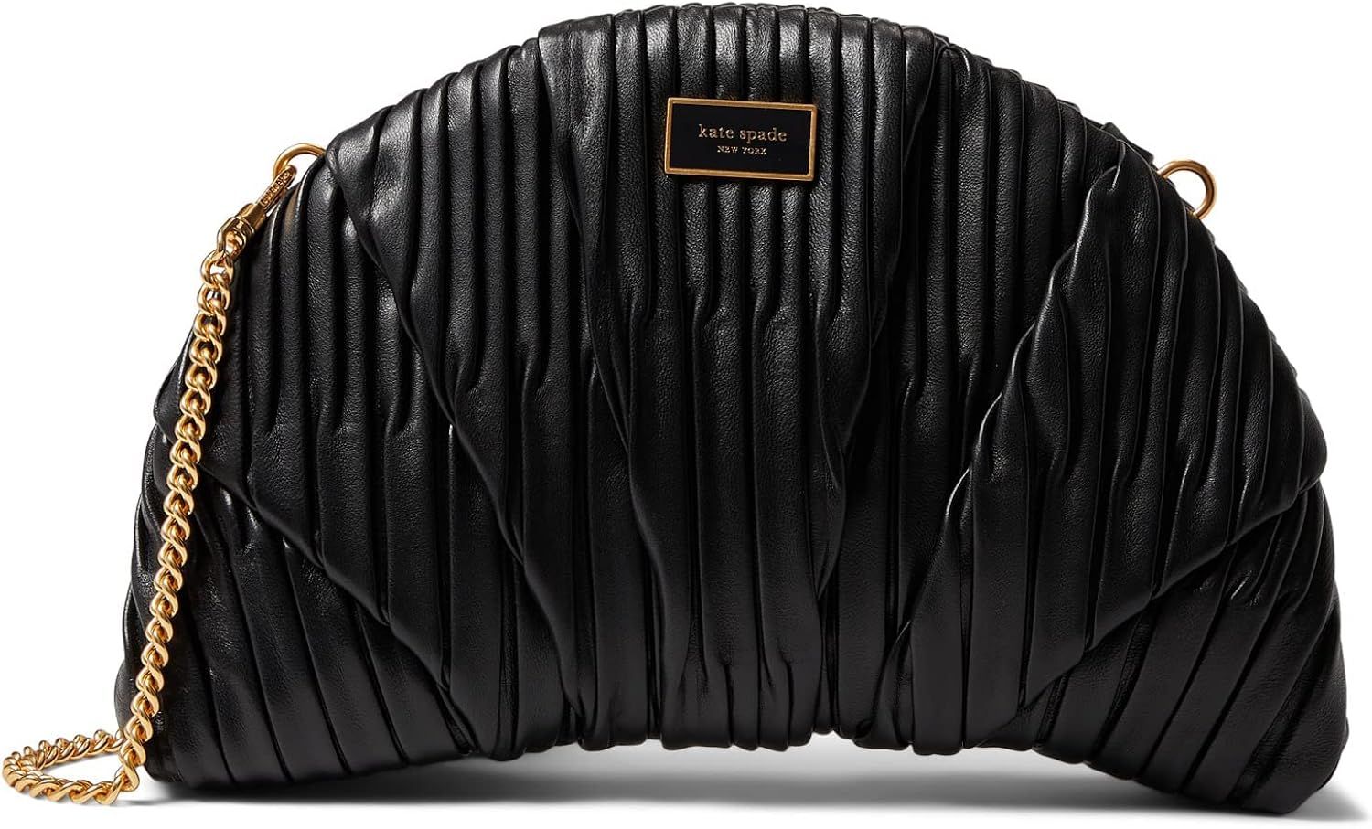 Kate Spade New York Patisserie Pleated Smooth Leather 3-D Croissant Clutch | Amazon (US)