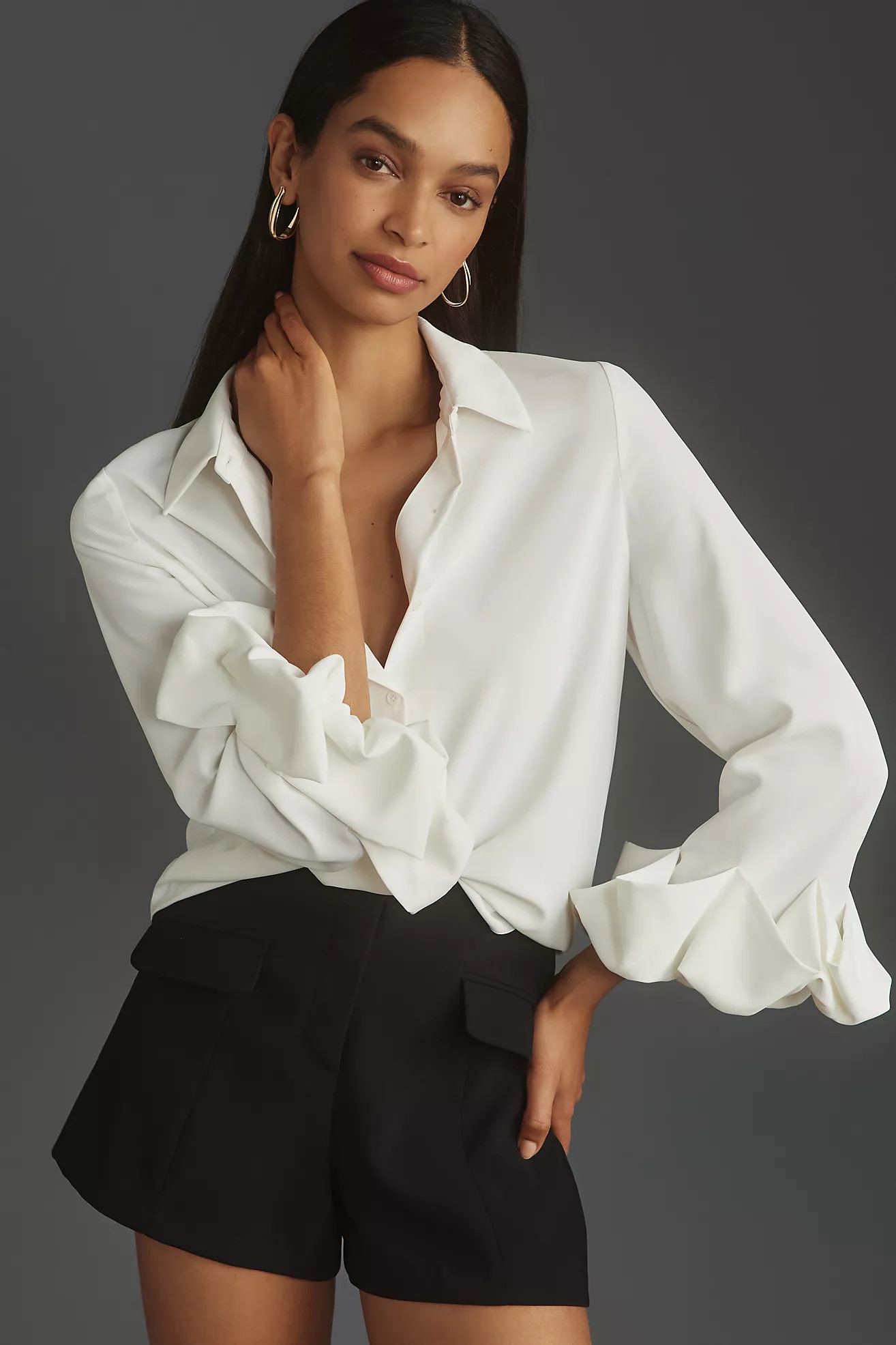Endless Rose Long-Sleeve Bubble Blouse | Anthropologie (US)