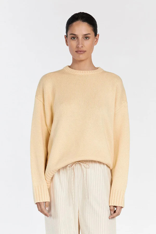LILAH LEMON LONGLINE KNIT JUMPER | DISSH