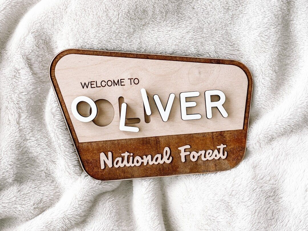 National Forest Themed Name Puzzle | Baby Shower Gift | Baby Name Puzzle | Kids Birthday Gift | C... | Etsy (US)