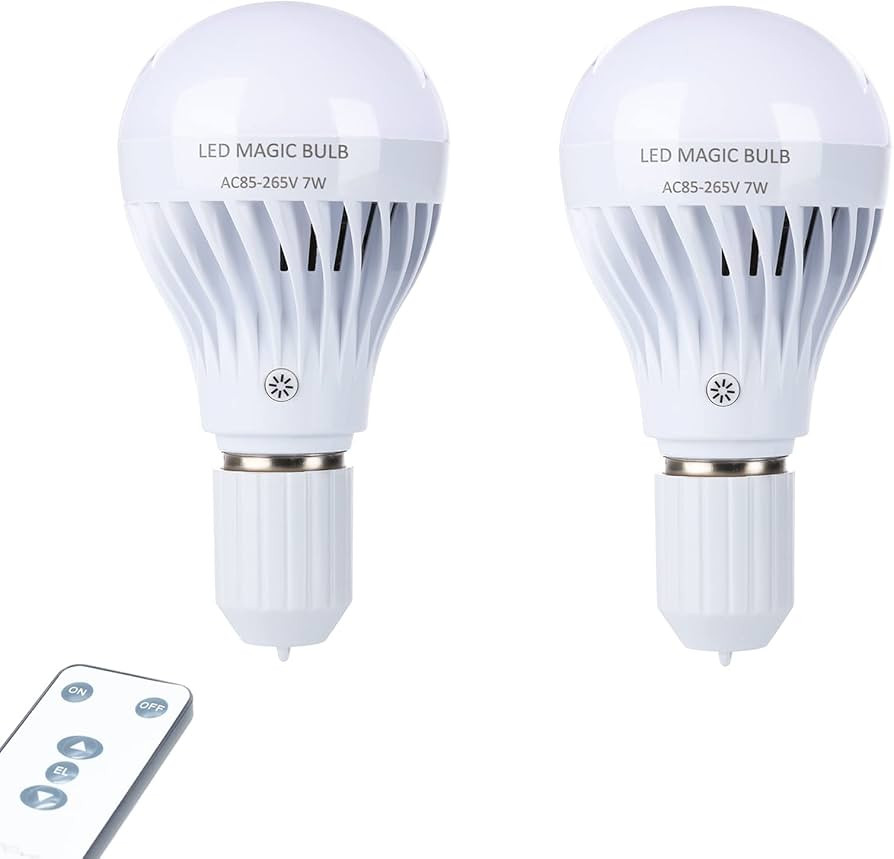 BSOD AC 85-265V 7W LED Magic Bulb with Remote Controller Cool White Emergency Light with Recharge... | Amazon (US)