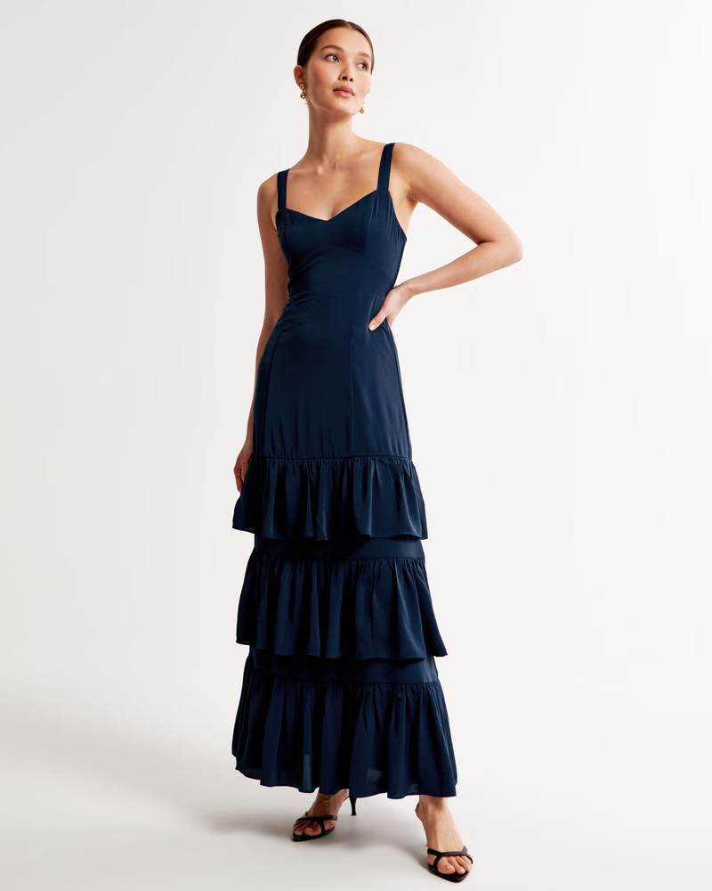 Women's Ruffle Tiered Maxi Dress | Women's Best Dressed Guest Collection | Abercrombie.com | Abercrombie & Fitch (US)
