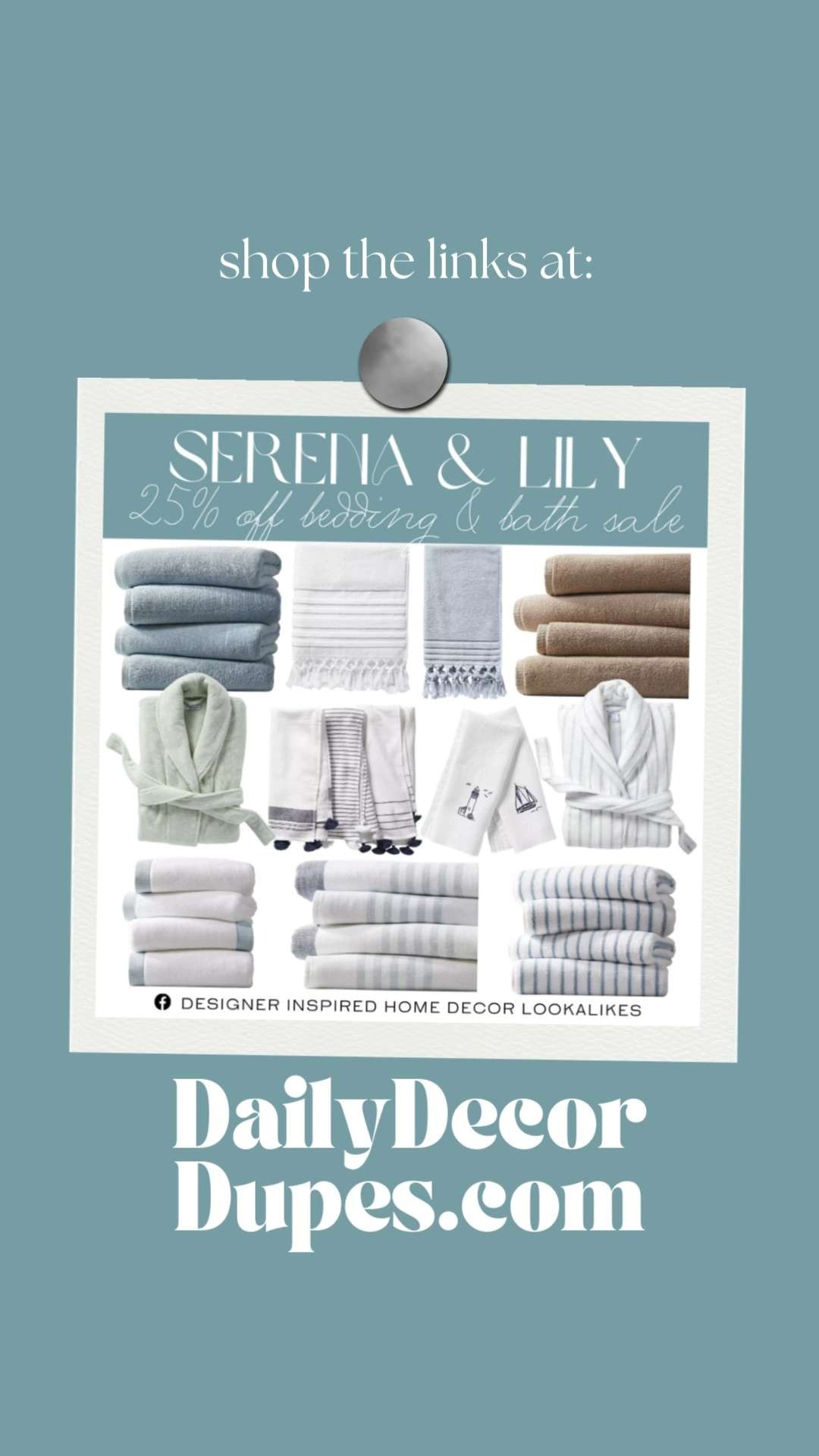 Serena & Lily Bedding & Bath Sale. Luxury Bedding Sale. Coastal Bedding on Sale. Seasonal Bedding & Bath Sale. Bedding & Bath Clearance Event. Limited Time Bedding & Bath Deals. Save 25% on Serena & Lily Bedding & Bath. Semi Annual Sale. 

Home more affordable option find copy cat similar look for less budget friendly affordable cheap cheaper beautiful pretty. Clearance sale coupon code discount code promo code luxury lookalike look a like Inspo inspiration inspired by idea ideas Love like these? I share multiple every day in my FB group.
#serenaandlily #beddingsale #bathsale #semiannualsale #saleart #25off #freeshipping #homedecorsale 

 #LTKHome #LTKSaleAlert