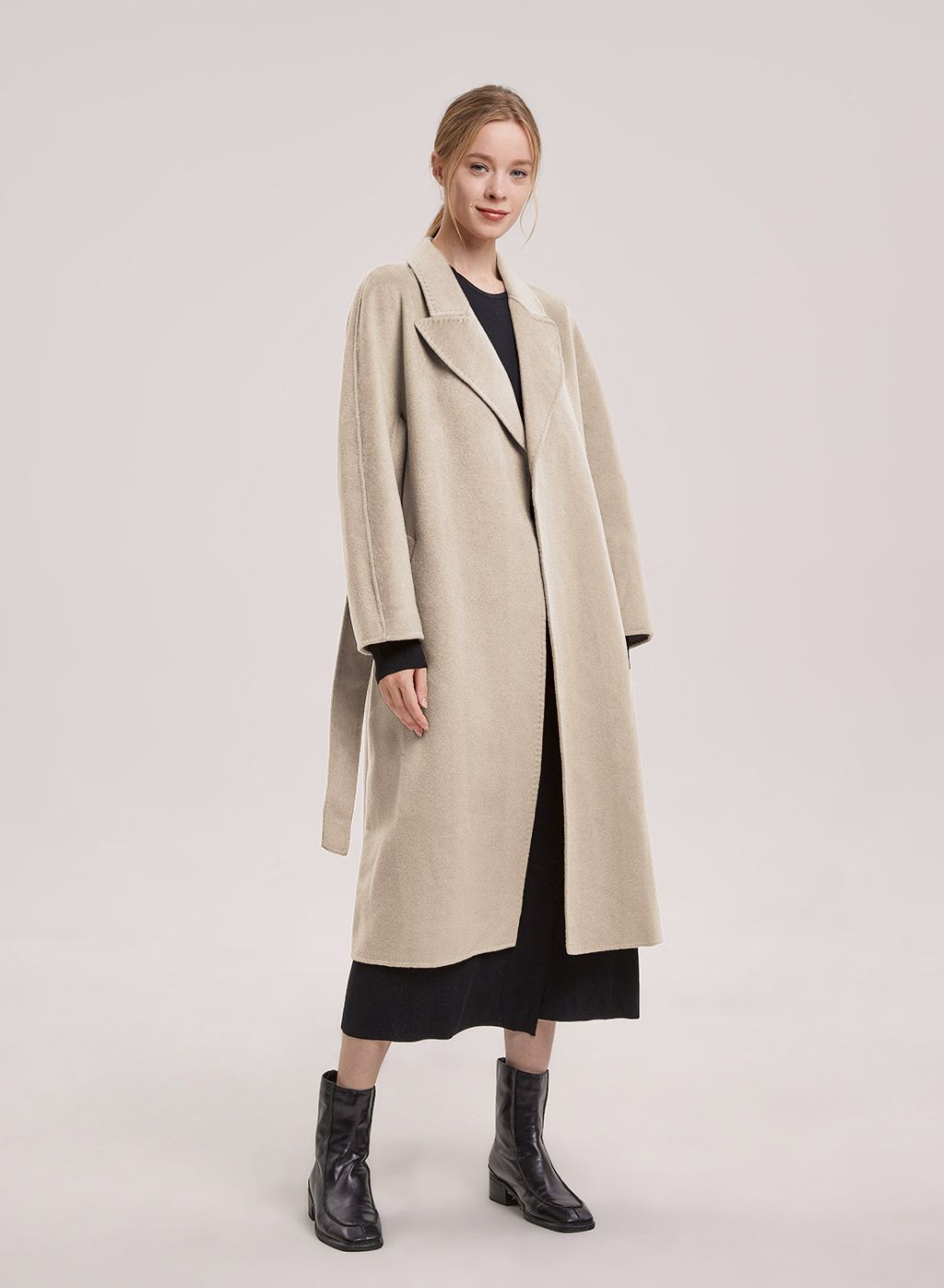 Emery Draped Wool Coat | NAP Loungewear