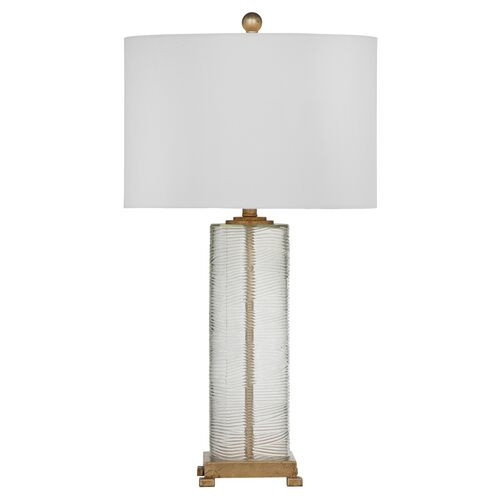 Lucy Table Lamp - Gold Leaf | Desk Lamp, Bedside Lamp - Clear | One Kings Lane