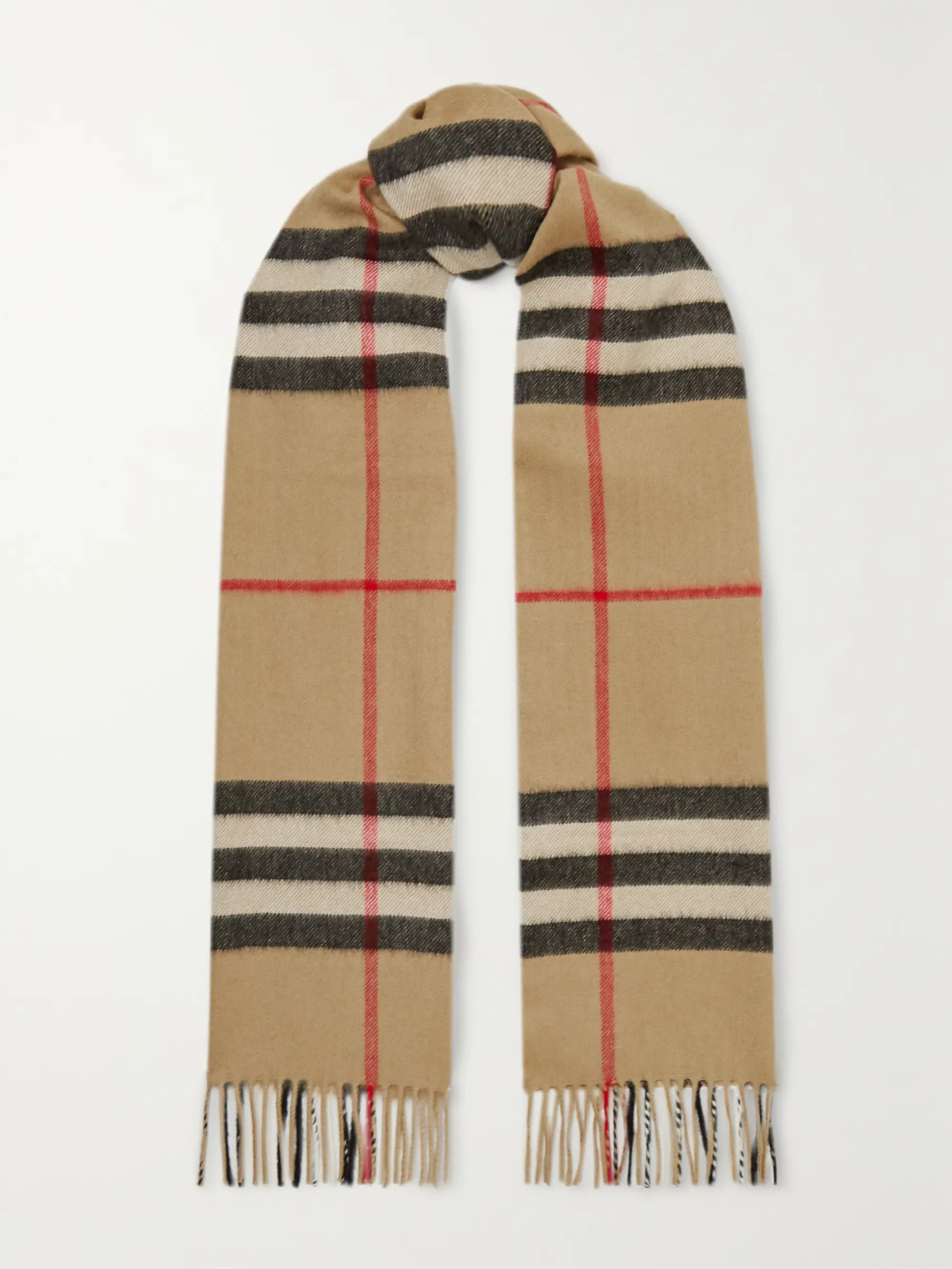 + NET SUSTAIN fringed checked cashmere scarf | NET-A-PORTER APAC