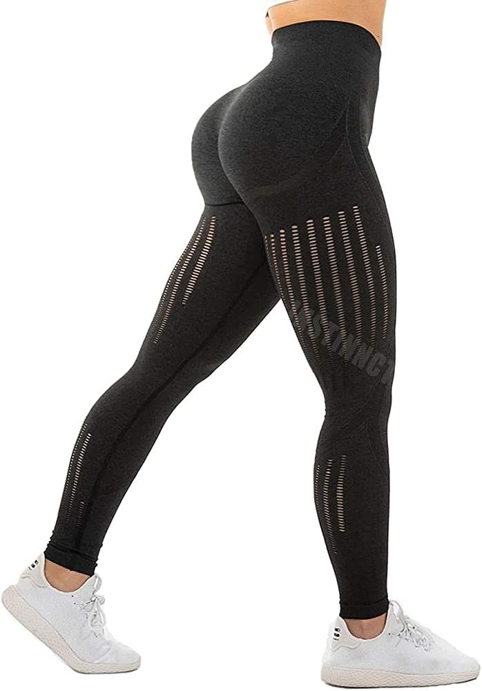 CFR Womens Yoga Pants Seamless High Waist Butt Push up Tummy Control Gym Sports Workout Leggings | Amazon (US)
