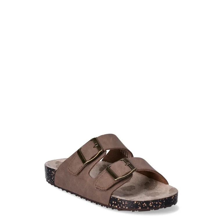 Wonder Nation Boys Double Buckle Footbed Sandals, Sizes 12-6 | Walmart (US)