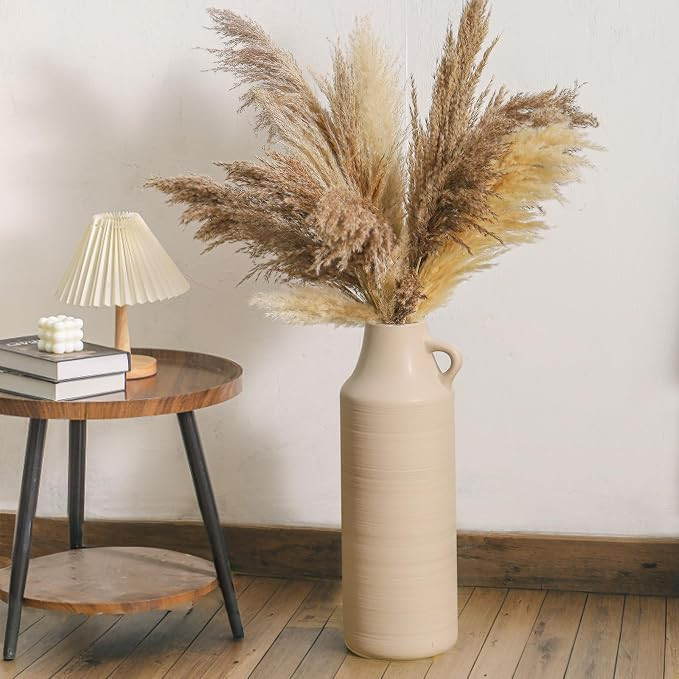 Mitt&Ditt Tall Floor Vase with Handles, 22.8 inch Large Flower Vase, Boho Decorative Pampas Grass... | Amazon (US)