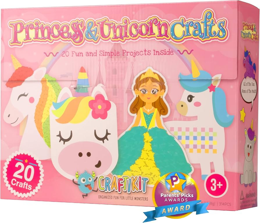Craftikit® 20 Award-Winning Princess & Unicorn Crafts for Kids Ages 3-10 Years, All-Inclusive To... | Amazon (US)