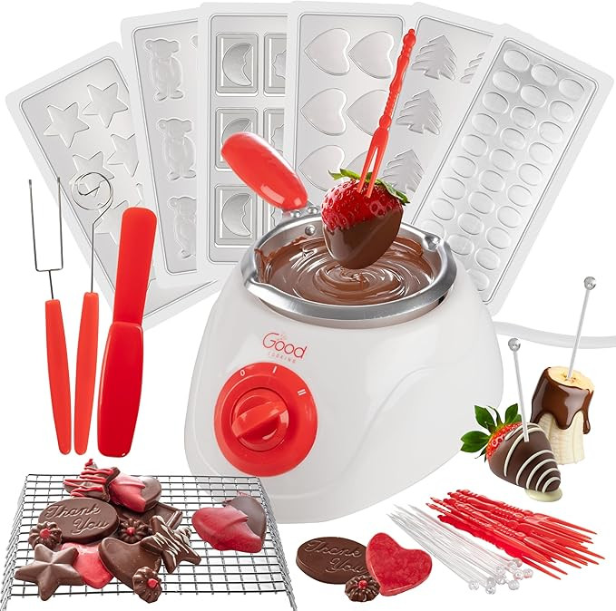 Electric Chocolate Melting Pot Set- XMAS Candy Bar Making or Fondue Fountain Kit w/ 30 Bonus Acce... | Amazon (US)