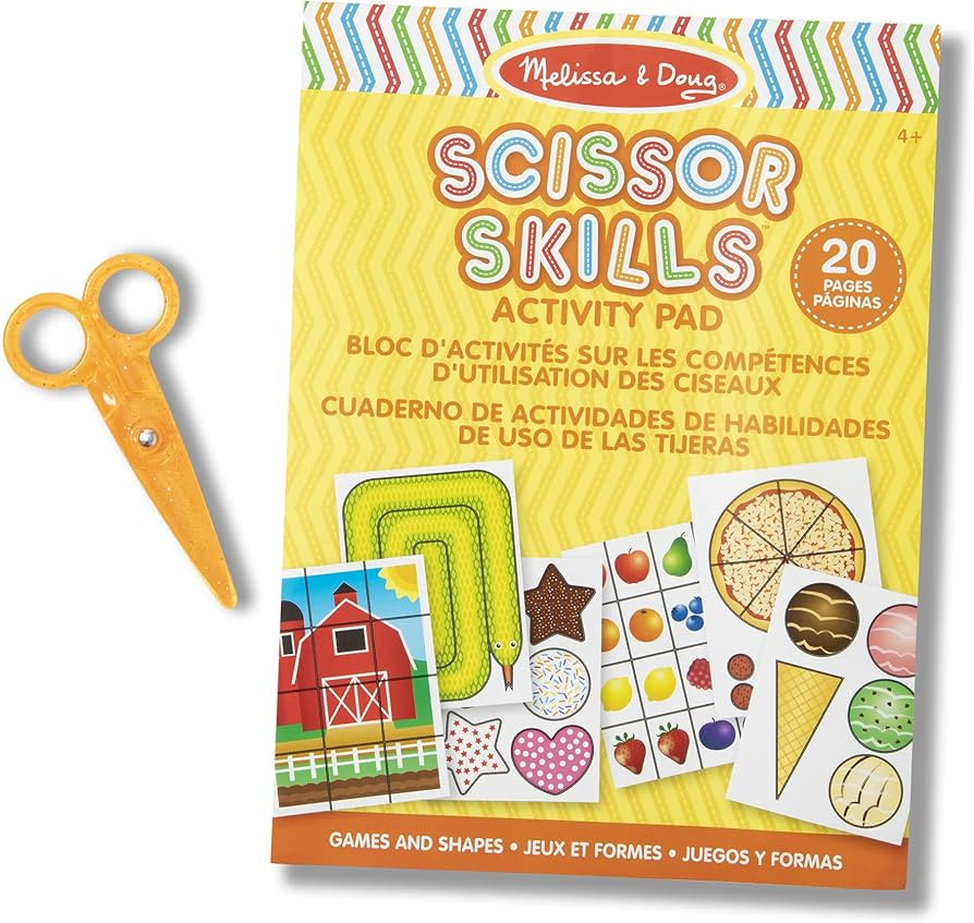 Melissa & Doug Scissor Skills Activity Book With Pair of Child-Safe Scissors (20 Pages) | Amazon (US)