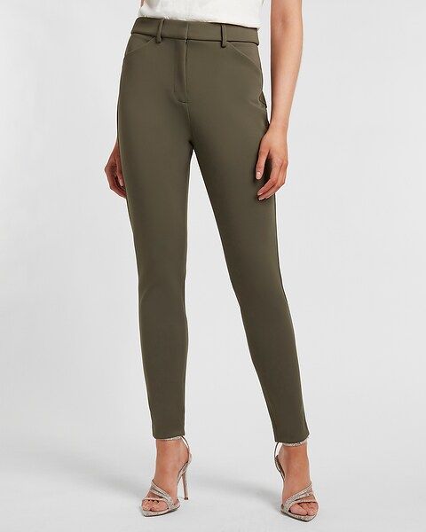 High Waisted Supersoft Double Knit Skinny Pant | Express