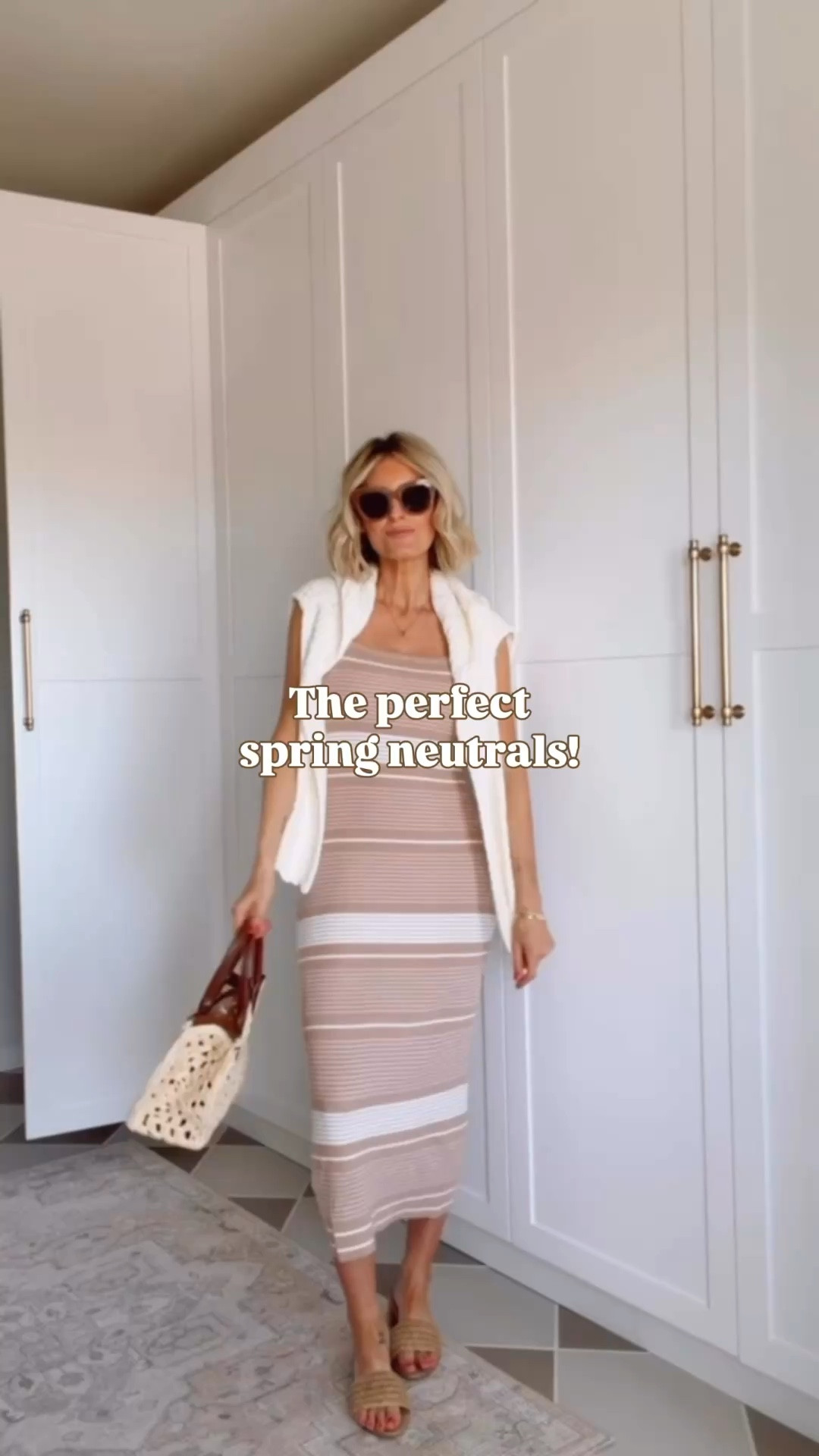 Neutral outfits for spring I’m loving! I love that they can be styled so many ways 👏🏼 I am wearing a S in most pieces! 

Loverly Grey, neutral outfits, knit dress, linen pants, summer outfits 

#LTKootd #LTKSeasonal #LTKTravel