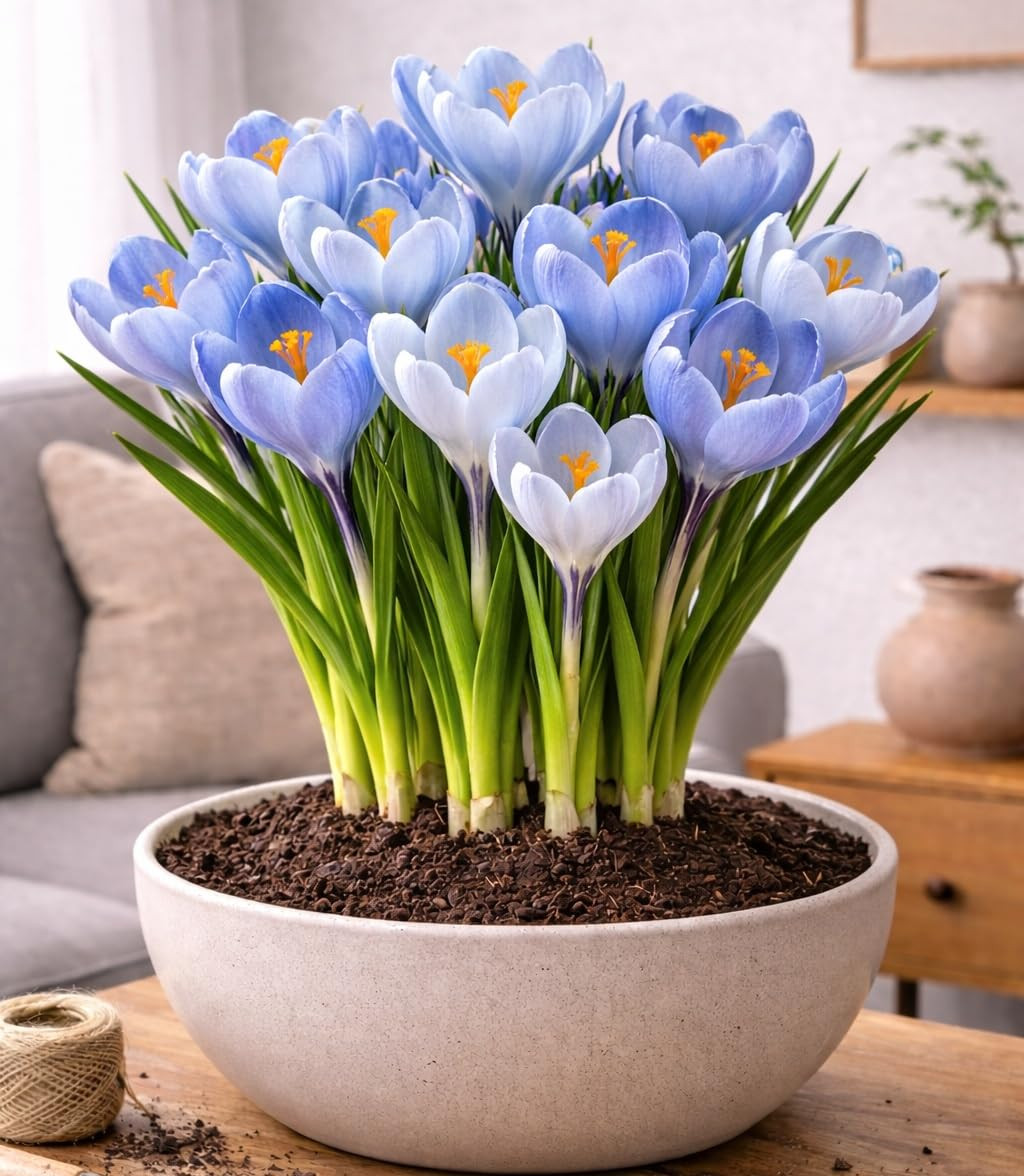 10 Pre-Chilled Blue Pearl Crocus Bulbs for Forcing Indoors – Holiday Gift – Easy Flowers in P... | Amazon (US)
