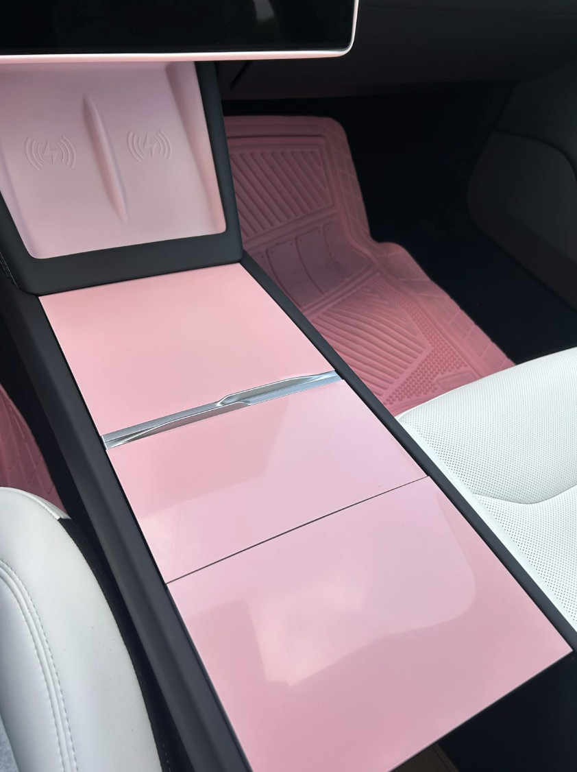 Pink center console and floor mats for Tesla girlies 

 #LTKdayinmylife #LTKvlog #LTKU