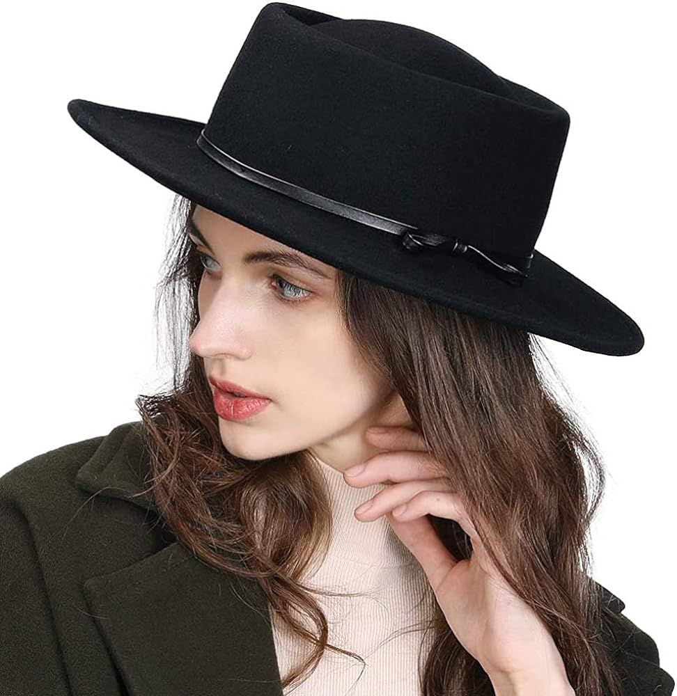 Comhats 100% Wool Fedora Hats Winter Women Cloche | Amazon (US)