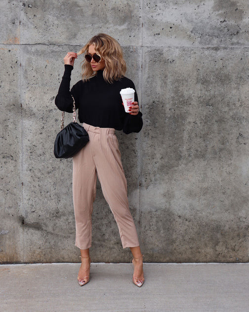 Mountain Lover Turtleneck Knit Pullover Sweater - Black | VICI