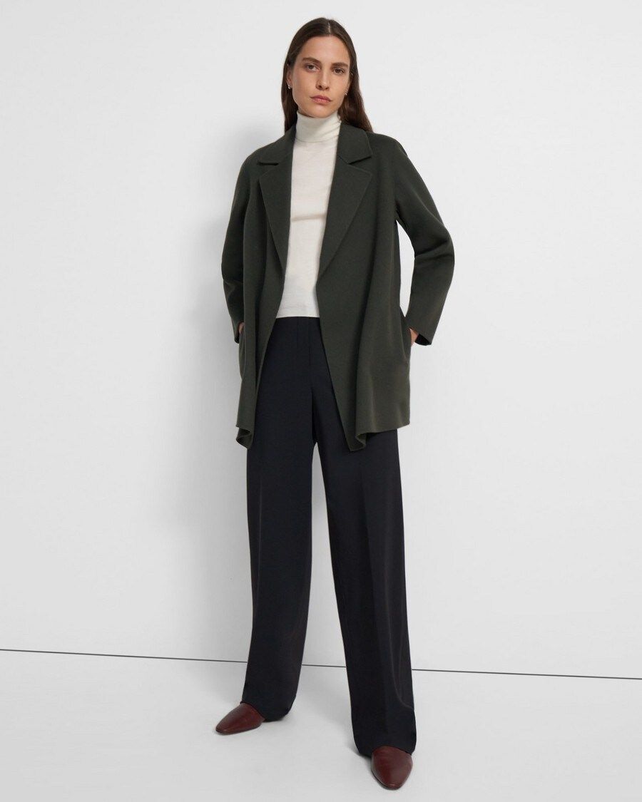 Clairene Jacket in Double-Face Wool-Cashmere | Theory
