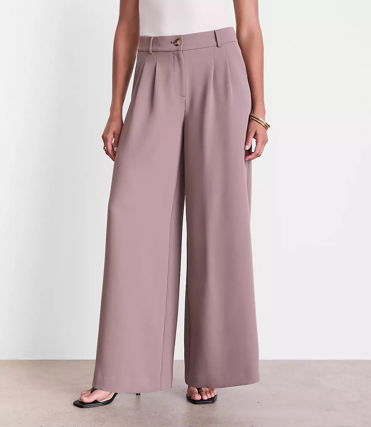 LOFT Versa Crepe Drape Palazzo Pant | LOFT