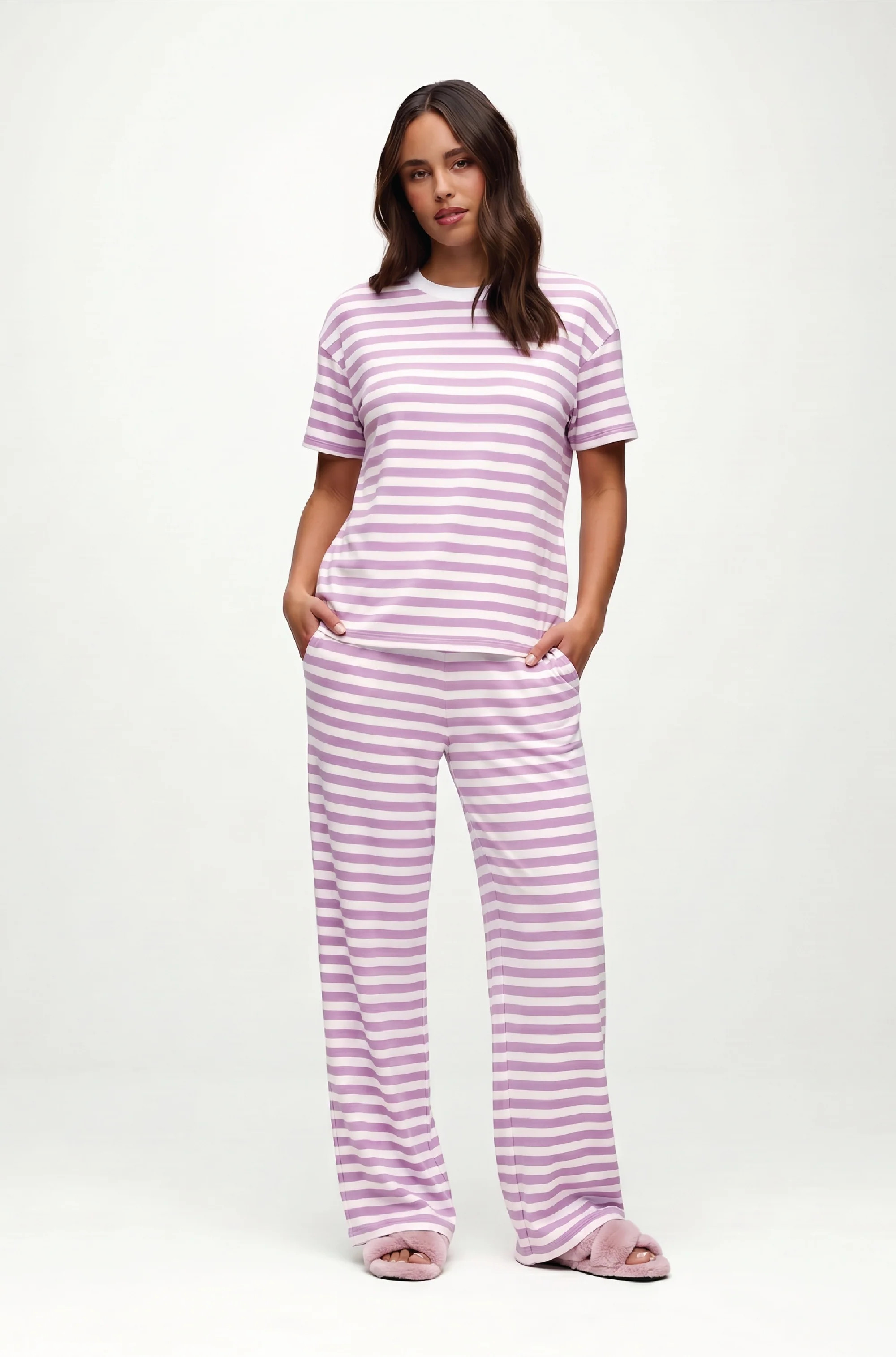 Seaside Pant | Orchid Stripe | nuuds