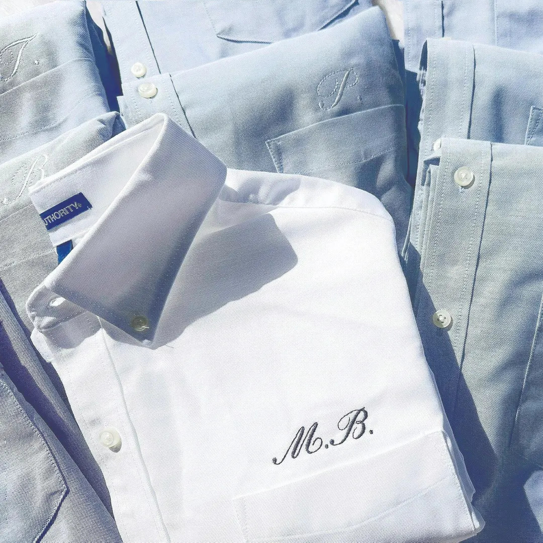 Personalized Bridal Oxford Shirt With Above Pocket Monogram | Wedding Morning Button Down - Etsy | Etsy (Global)