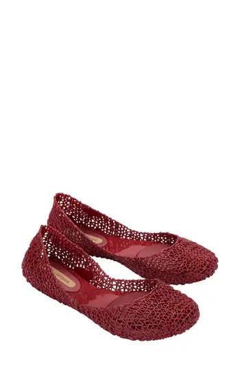 Melissa Campana Papel Flat in Metal Red at Nordstrom Rack, Size 9 | Nordstrom Rack