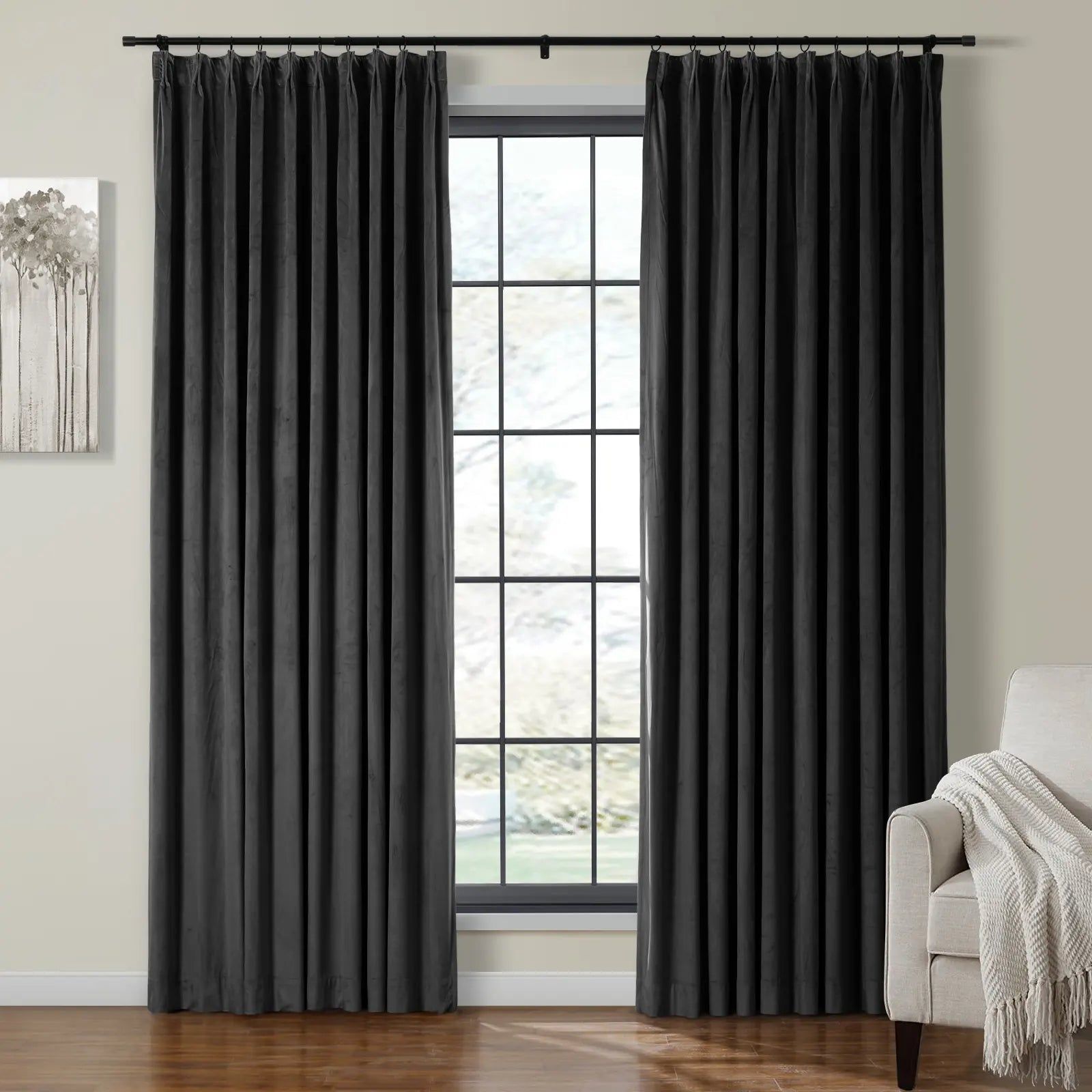 Birkin Velvet Curtain Pleated | TWOPAGES