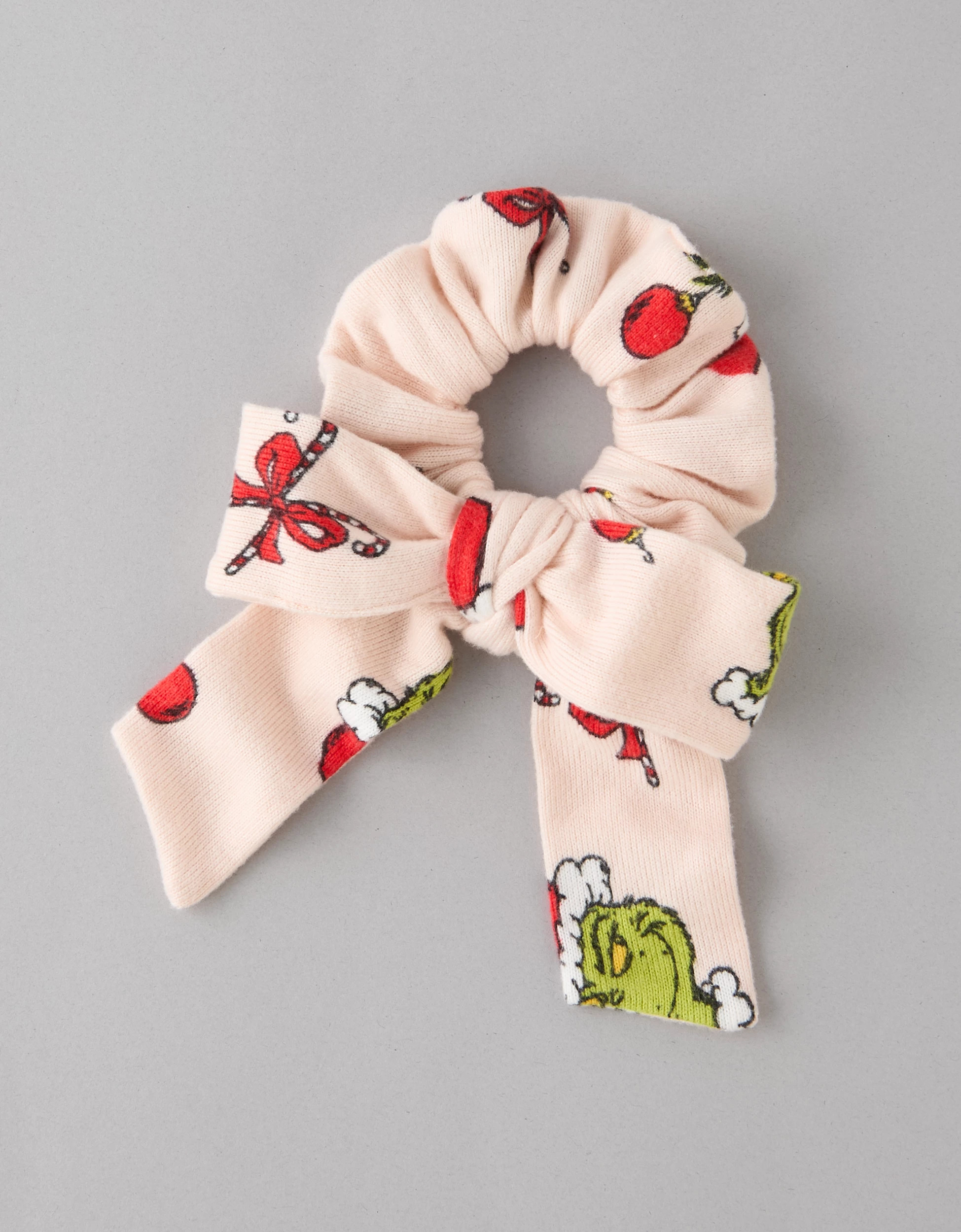 AEO Grinch PJ Bow Scrunchie | American Eagle Outfitters (US & CA)