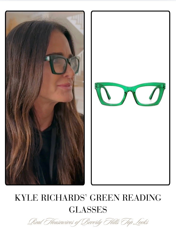Kyle Richards’ Green Reading Glasses 