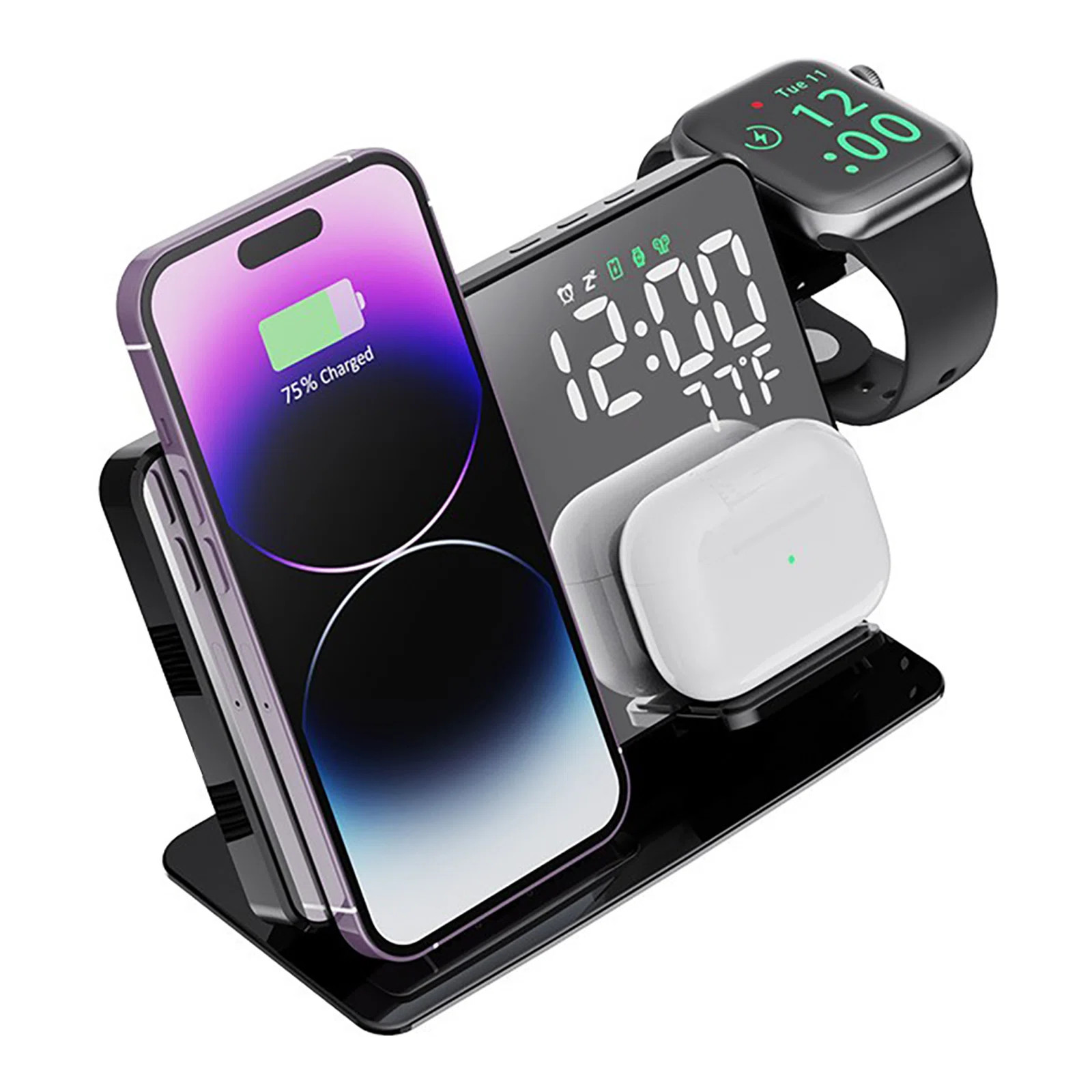 Wireless Charging Station: 6 In 1 Charger Stand Multiple Devices Compatible | Wayfair North America