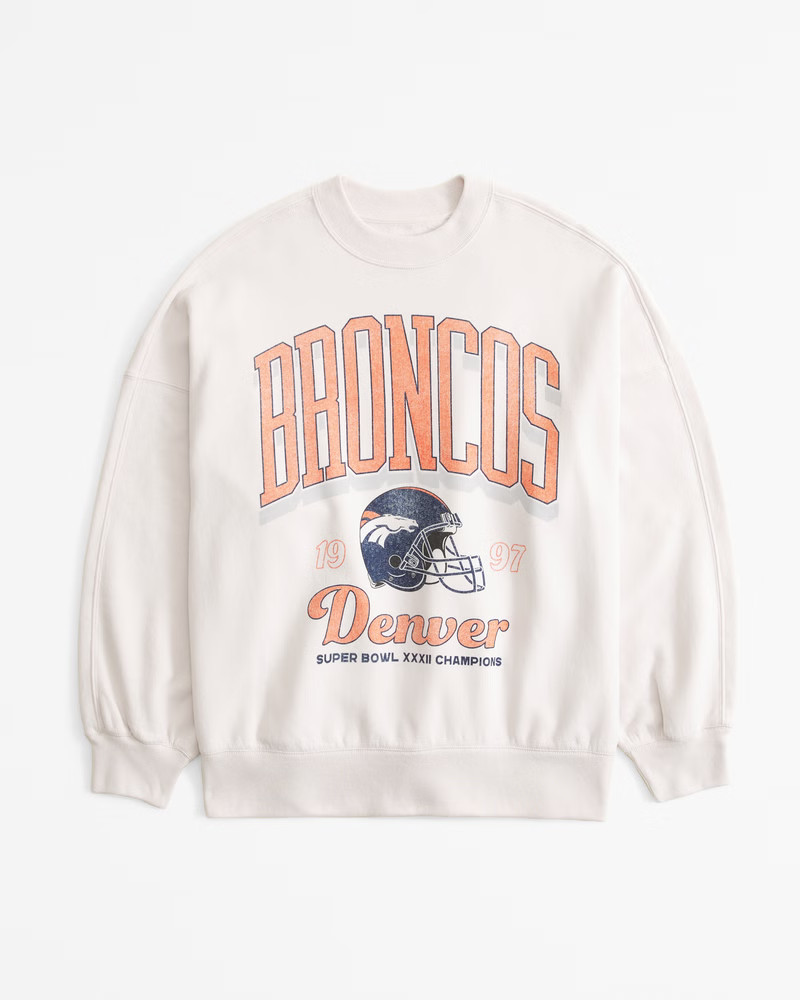 Denver Broncos Graphic Oversized Sunday Crew | Abercrombie & Fitch (US)