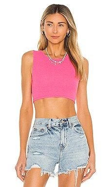 Lovers + Friends Lydia Cropped Tank in Hot Pink from Revolve.com | Revolve Clothing (Global)