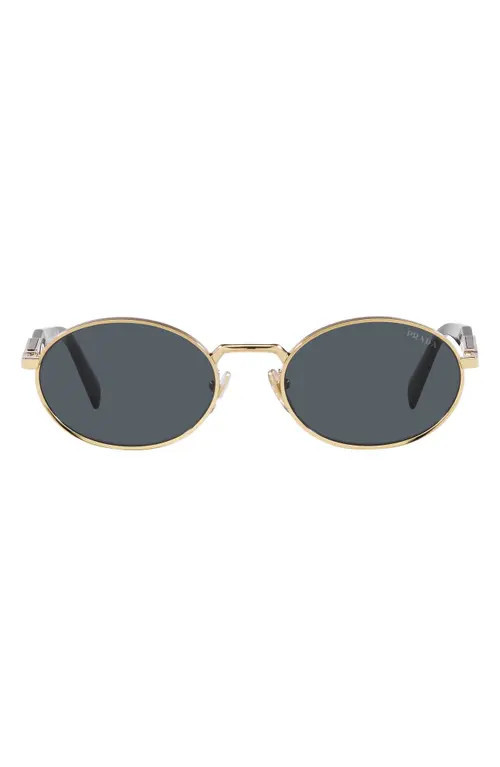 Prada 55mm Oval Sunglasses in Dark Grey at Nordstrom | Nordstrom