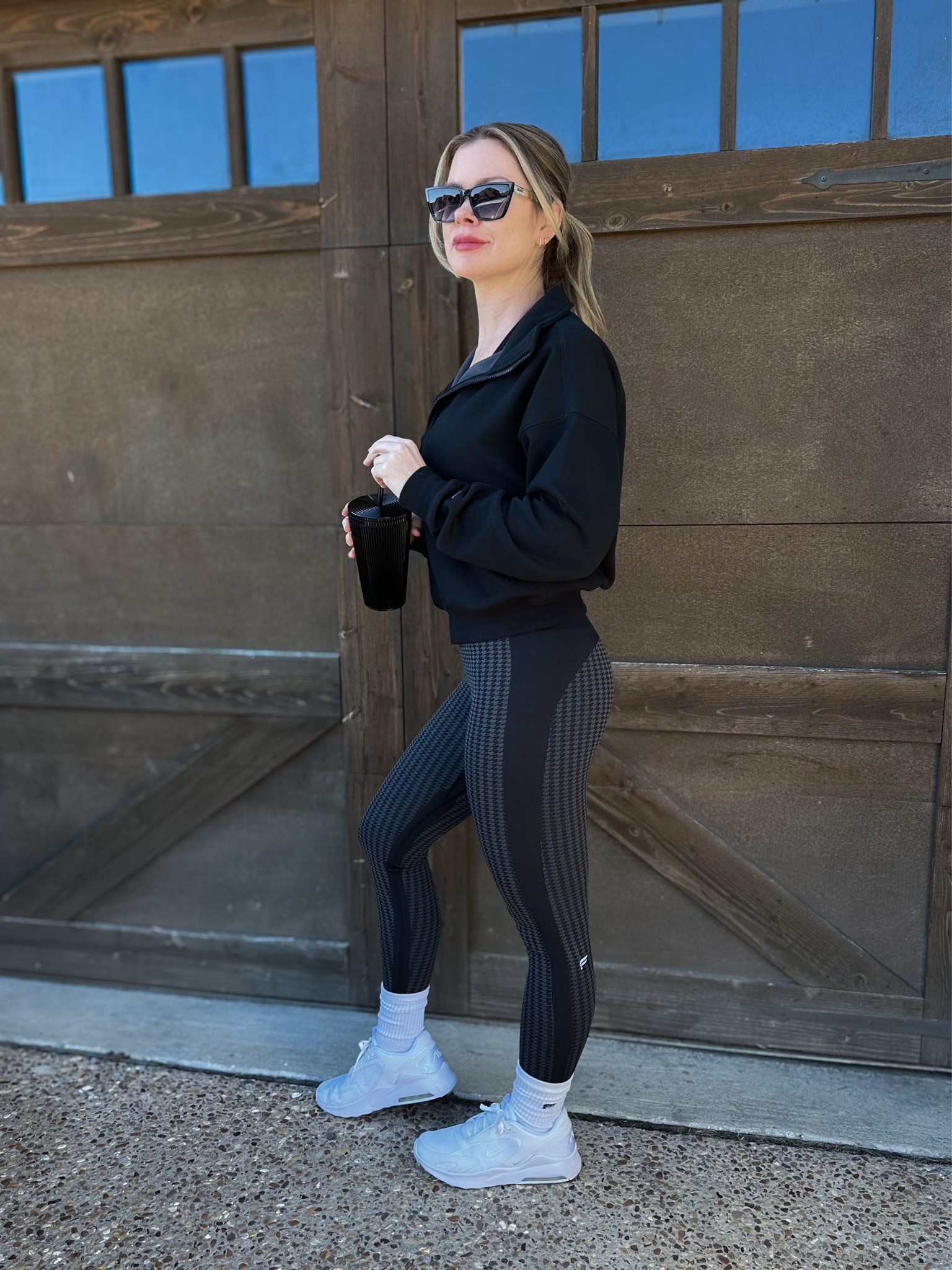 Snag this cute Fabletics set for 80% off when you join as a VIP! I’m wearing the Cozy Fleece Half Zip Sweatshirt, Seamless High-Waisted Houndstooth Leggings and low impact sports bra. 

#LTKStyleTip #LTKFitness #LTKSaleAlert