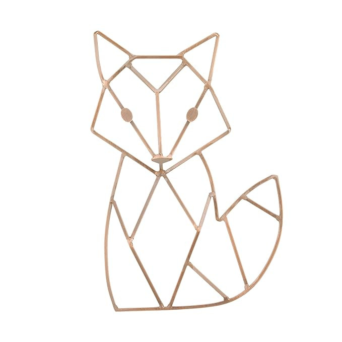 NoJo Fox Shaped Wire Nursery Wall Décor, Copper Finish | Amazon (US)