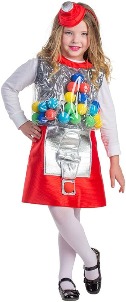 Dress Up America Gumball Machine Costume – Candy Girl Costume for Kids | Amazon (US)