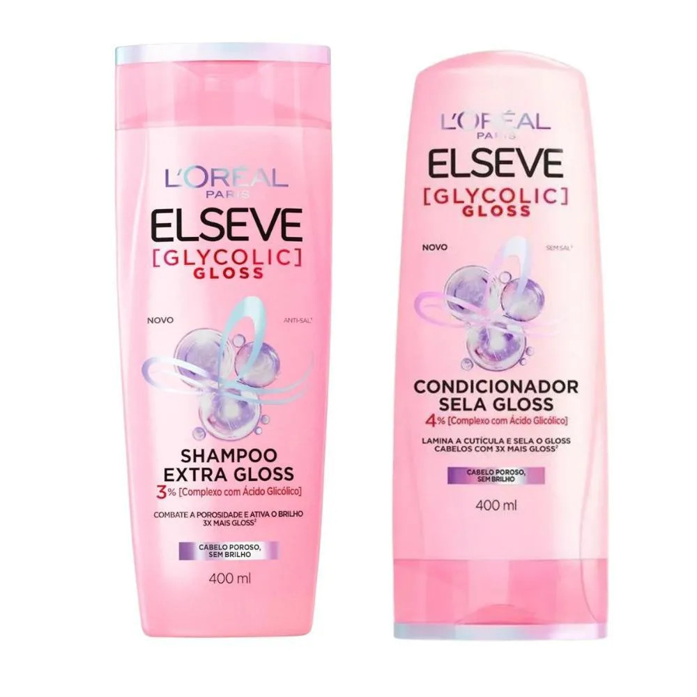 Shampoo + Condicionador Elseve Glycolic Gloss 400Ml | DrogaRaia (BR)