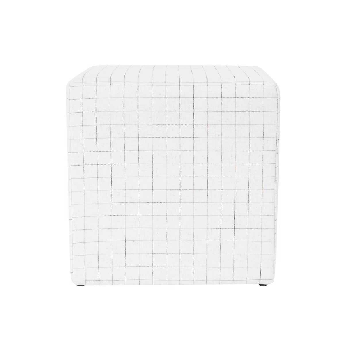 Soft Cube Ottoman - Natural Windowpane | Wayfair North America