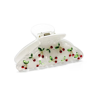 Wrapables Shimmering Rhinestone Hair Claw Clip Cherries | Target