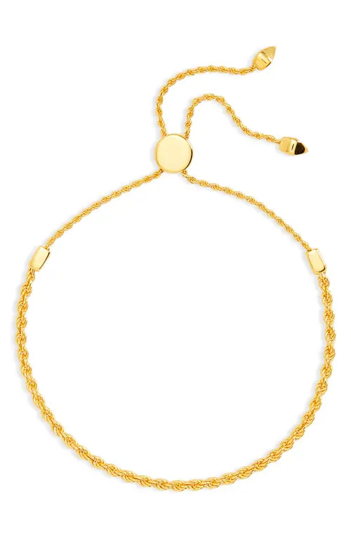 Monica Vinader Corda Rope Chain Friendship Bracelet in Yellow Gold at Nordstrom | Nordstrom