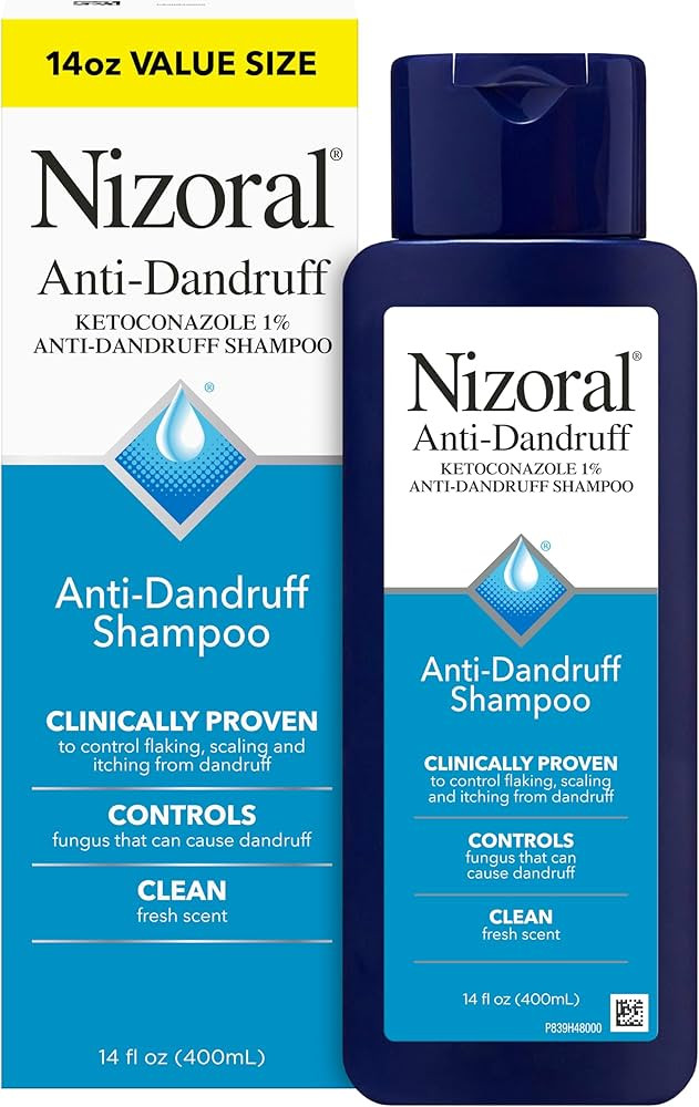 Nizoral Anti-Dandruff Shampoo with 1% Ketoconazole, 14 Fl Oz, Fresh Scent, Anti Fungal Shampoo | Amazon (US)