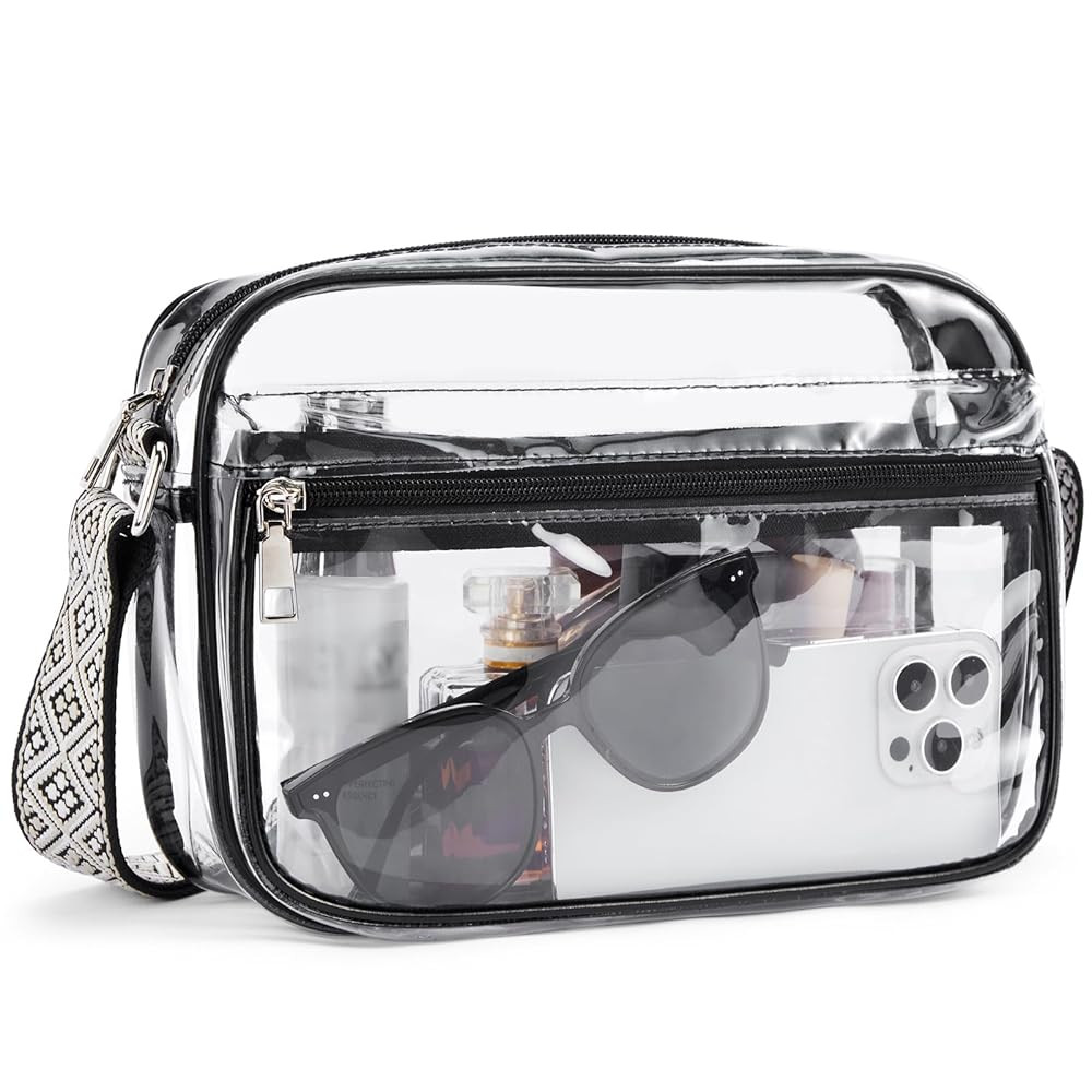BOSTANTEN Clear Bag for Women Stadium Approved Clear Bags Small Crossbody Purse Trendy for Concer... | Amazon (US)