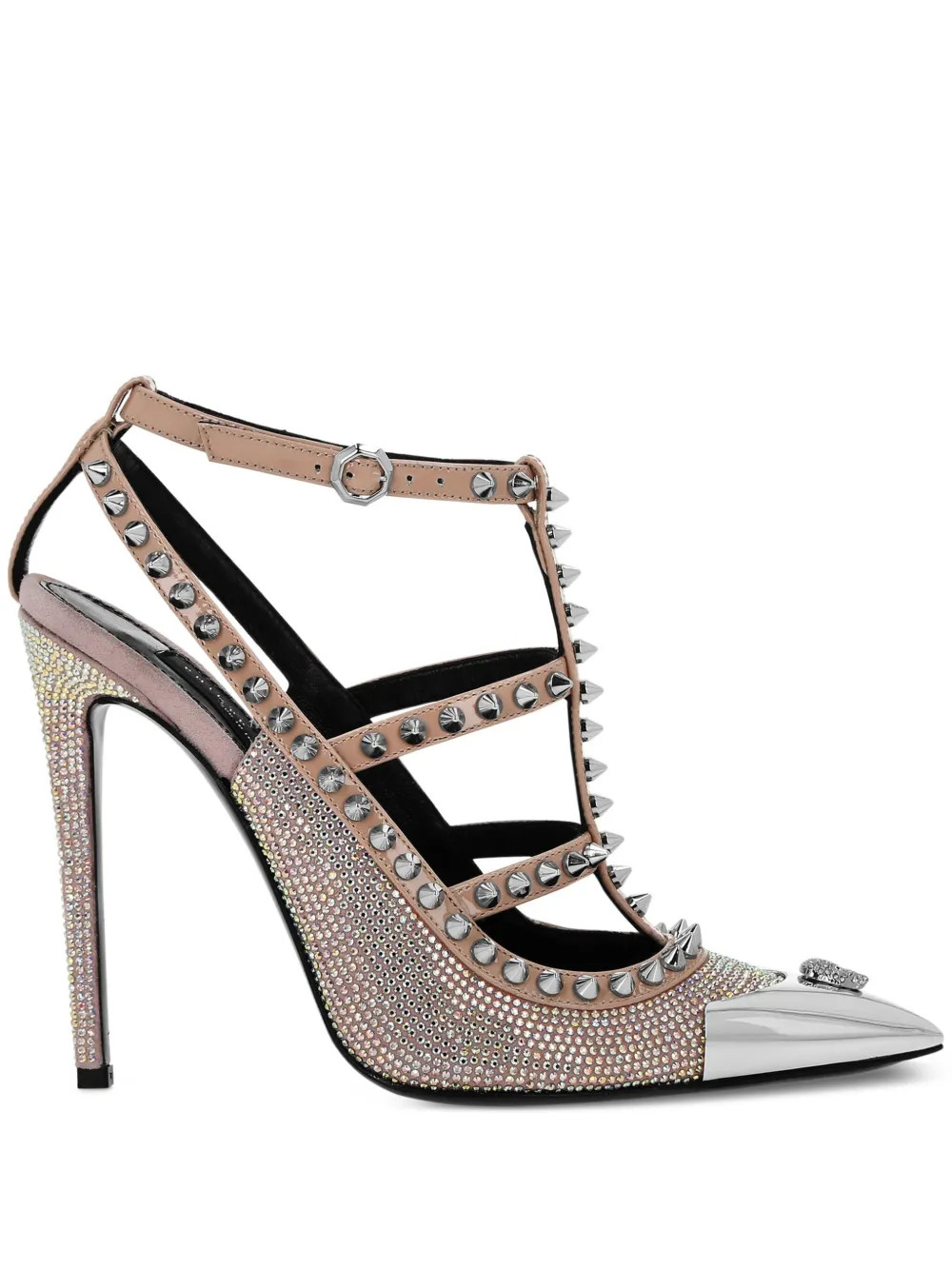 120mm skull-embellished leather pumps | Farfetch Global