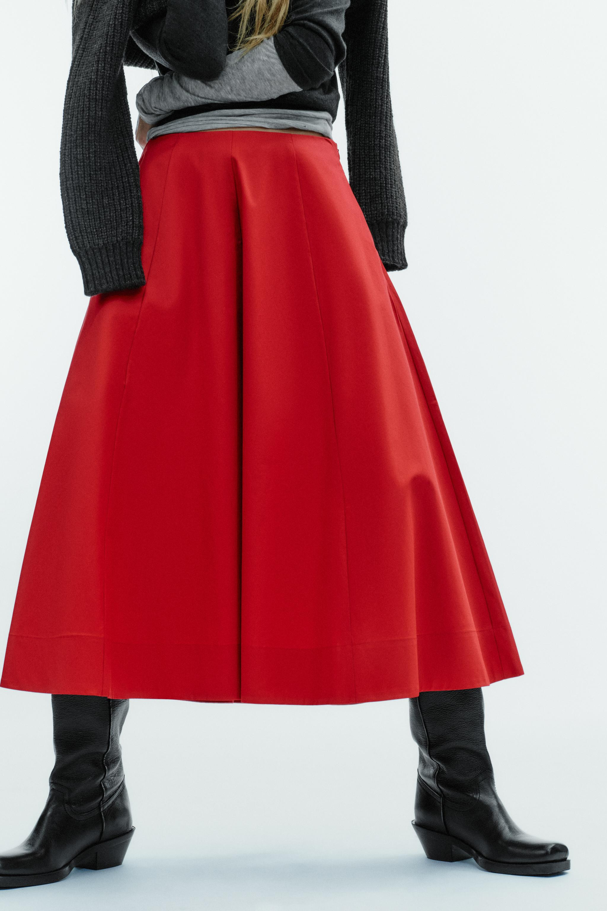 PLEATED MIDI SKIRT | Zara US