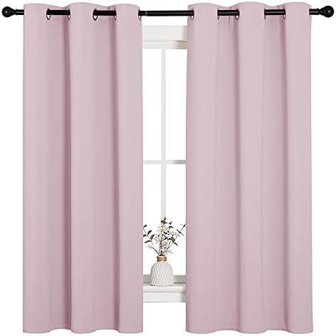 NICETOWN Nursery Essential Thermal Insulated Solid Grommet Top Blackout Curtains/Drapes (1 Pair, ... | Amazon (US)