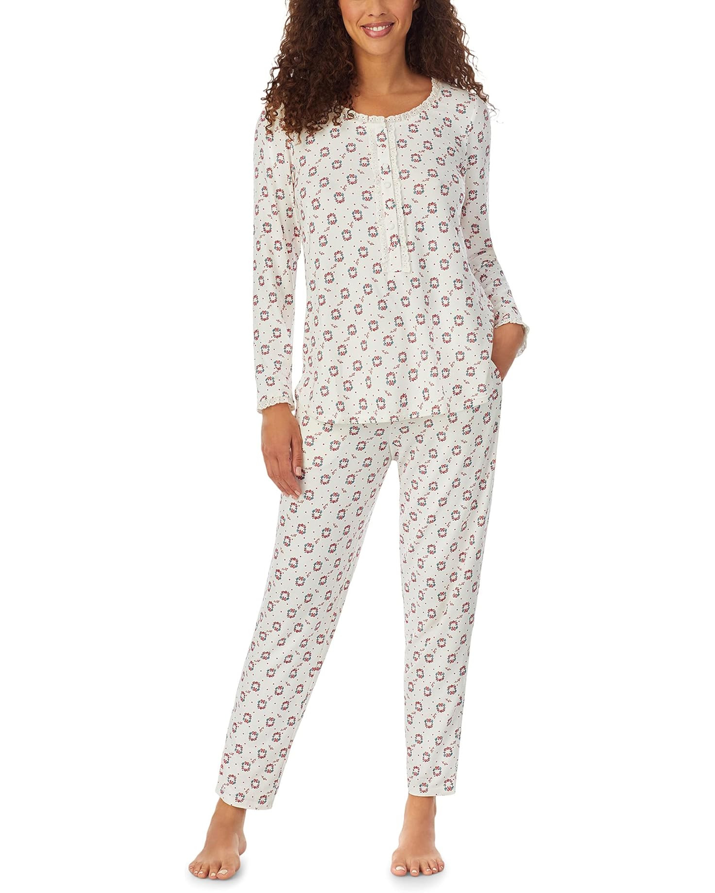 Sweater Knit Henley PJ Set | Zappos
