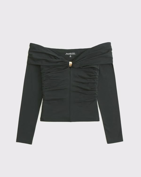 Off-The-Shoulder Hardware Top | Abercrombie & Fitch (US)