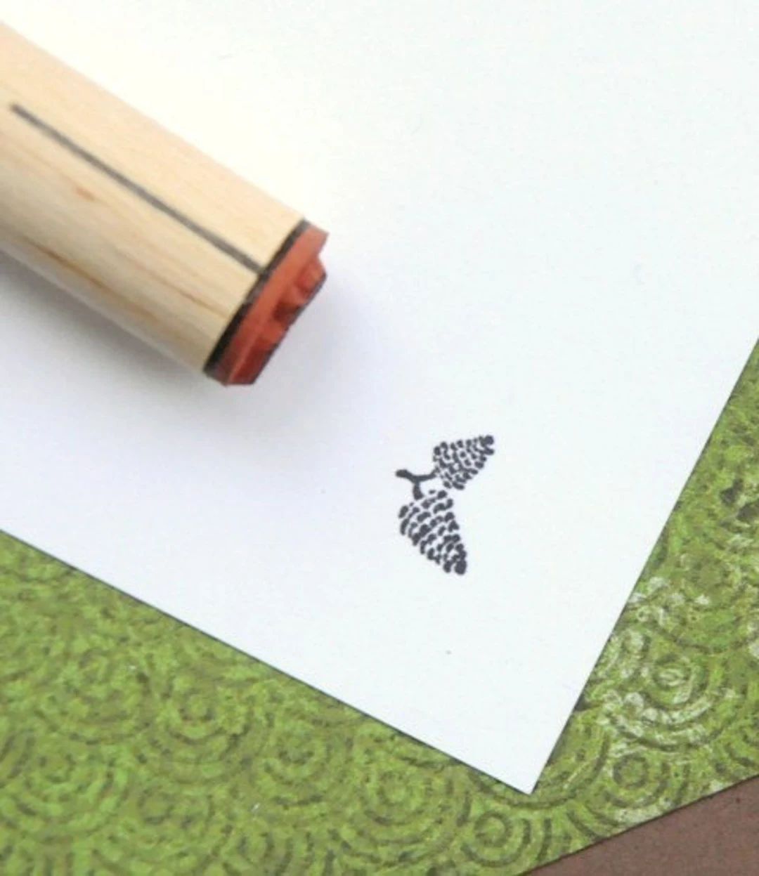 Double Pinecone  Rubber Stamp | Etsy (US)